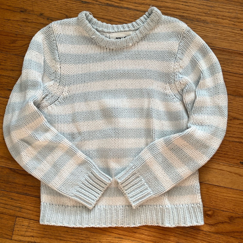 ROLLA'S Cotton Striped Sweater in Light Blue and White